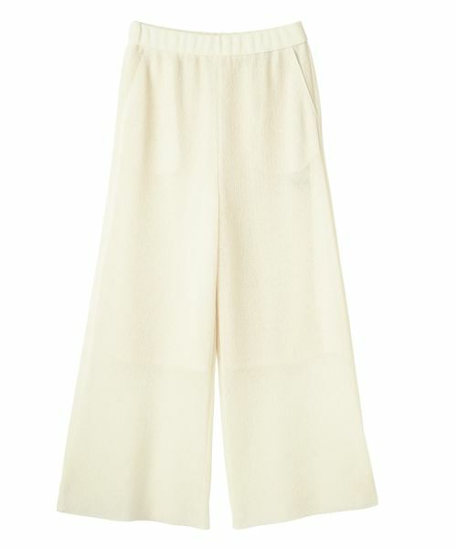 LANVIN COLLECTION / ランバン コレクション その他パンツ | ラミーブレンド 立体ニットパンツ（オフホワイト）