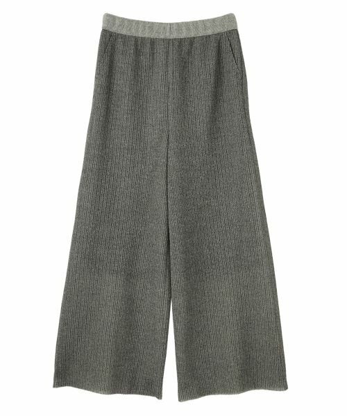 LANVIN COLLECTION / ランバン コレクション その他パンツ | ラミーブレンド 立体ニットパンツ（ブラック）