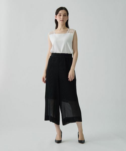 LANVIN COLLECTION / ランバン コレクション その他パンツ | ワイドプリーツパンツ | 詳細11