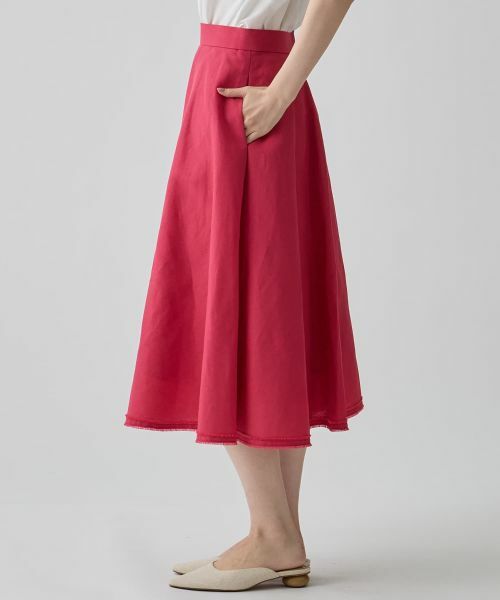 LANVIN COLLECTION / ランバン コレクション ロング・マキシ丈スカート | フリンジ構築フレアスカート | 詳細2