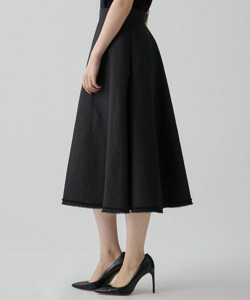 LANVIN COLLECTION / ランバン コレクション ロング・マキシ丈スカート | フリンジ構築フレアスカート | 詳細8