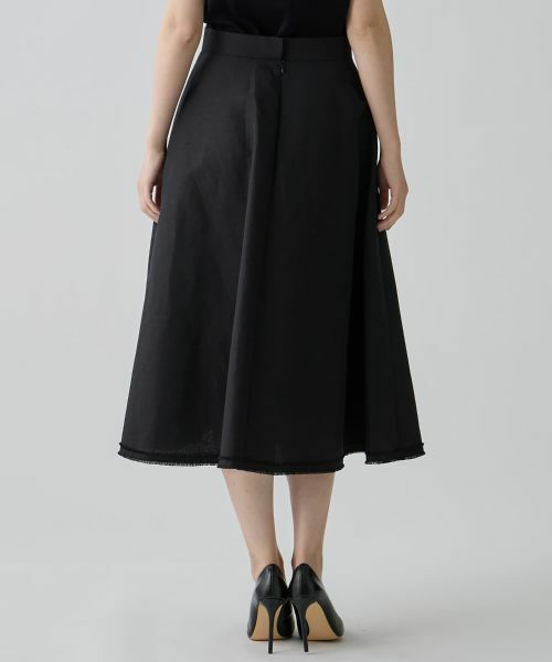 LANVIN COLLECTION / ランバン コレクション ロング・マキシ丈スカート | フリンジ構築フレアスカート | 詳細9