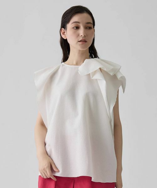LANVIN COLLECTION / ランバン コレクション シャツ・ブラウス | アシンメトリー ドレープブラウス | 詳細7