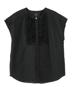 LANVIN COLLECTION / ランバン コレクション シャツ・ブラウス | コットンシルク ローズ刺繍ブラウス