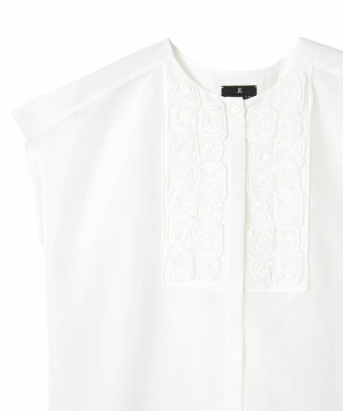 LANVIN COLLECTION / ランバン コレクション シャツ・ブラウス | コットンシルク ローズ刺繍ブラウス | 詳細13