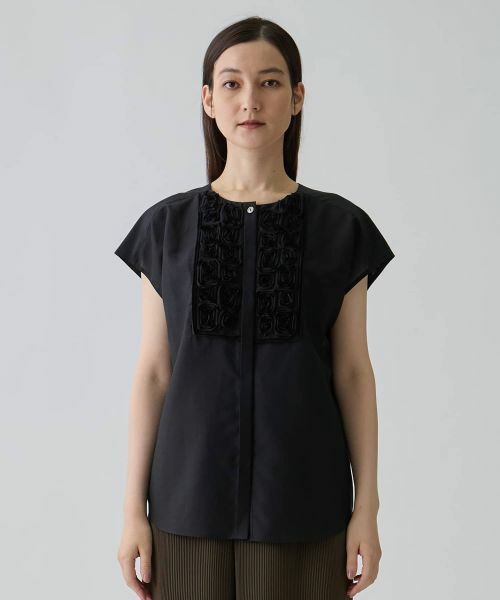 LANVIN COLLECTION / ランバン コレクション シャツ・ブラウス | コットンシルク ローズ刺繍ブラウス | 詳細6
