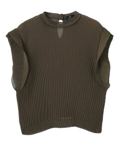 変形フレンチスリーブ プリーツブラウス
