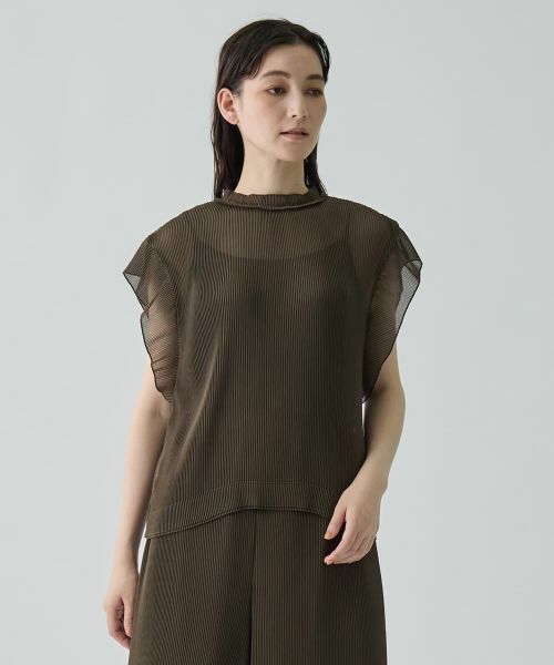 LANVIN COLLECTION / ランバン コレクション シャツ・ブラウス | 変形フレンチスリーブ プリーツブラウス | 詳細6