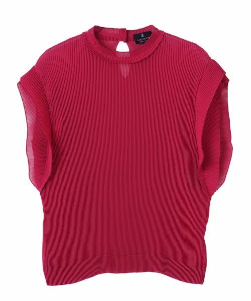 LANVIN COLLECTION / ランバン コレクション シャツ・ブラウス | 変形フレンチスリーブ プリーツブラウス（ピンク）