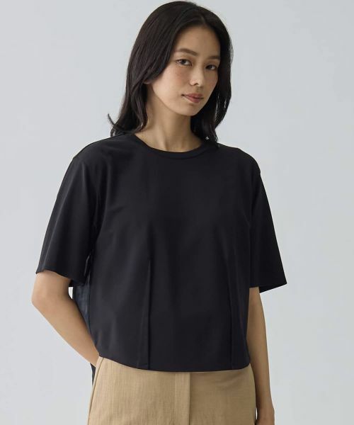 LANVIN COLLECTION / ランバン コレクション カットソー | ジャージ×オーガンジー ハイブリッドカットソー | 詳細6