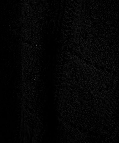 LANVIN COLLECTION / ランバン コレクション ニット・セーター | メッシュ&ポップコーン ロゴカーディガン | 詳細1