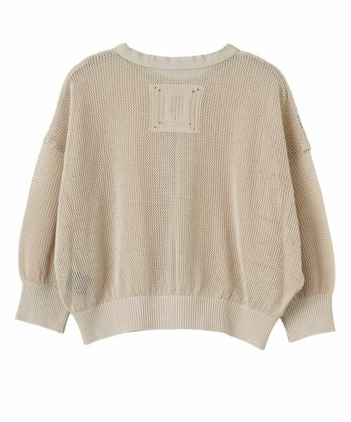 LANVIN COLLECTION / ランバン コレクション ニット・セーター | メッシュ&ポップコーン ロゴカーディガン | 詳細6