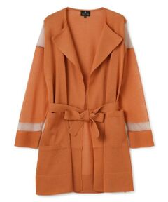 LANVIN COLLECTION / ランバン コレクション ニット・セーター | 透明糸インターシャ ロングカーディガン