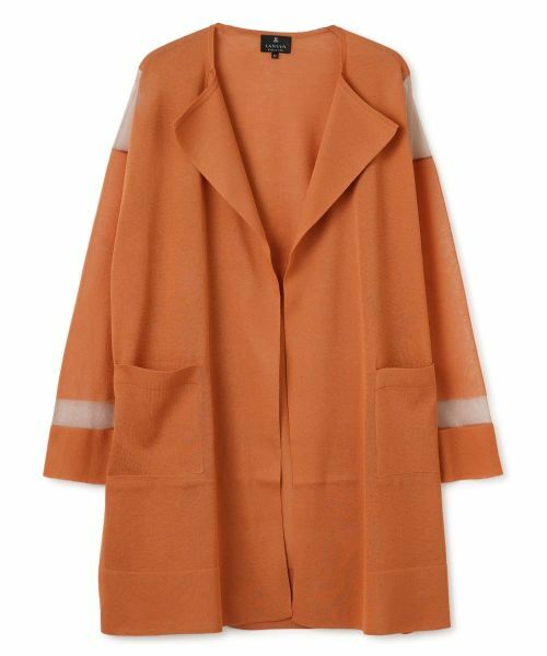 LANVIN COLLECTION / ランバン コレクション ニット・セーター | 透明糸インターシャ ロングカーディガン | 詳細3