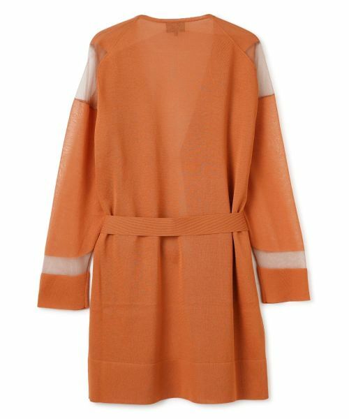 LANVIN COLLECTION / ランバン コレクション ニット・セーター | 透明糸インターシャ ロングカーディガン | 詳細4