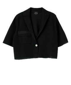 LANVIN COLLECTION / ランバン コレクション テーラードジャケット | ラミーブレンド ドライニットジャケット