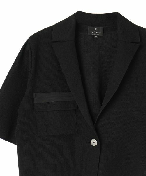 LANVIN COLLECTION / ランバン コレクション テーラードジャケット | ラミーブレンド ドライニットジャケット | 詳細13