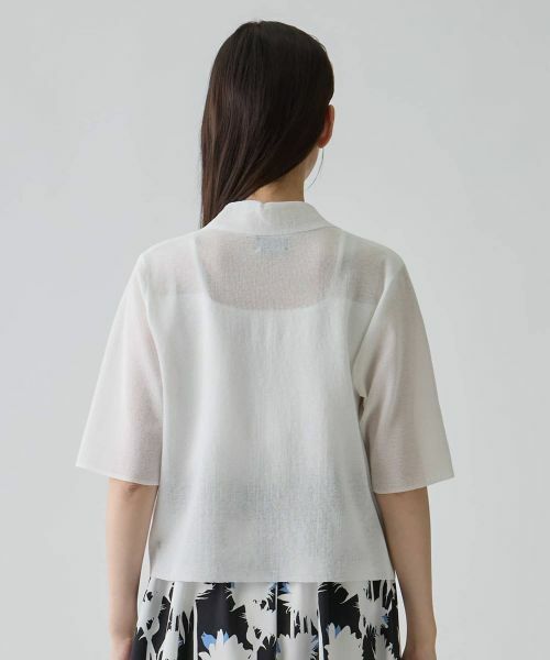 LANVIN COLLECTION / ランバン コレクション テーラードジャケット | ラミーブレンド ドライニットジャケット | 詳細3