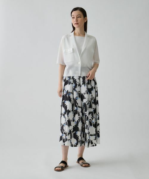 LANVIN COLLECTION / ランバン コレクション テーラードジャケット | ラミーブレンド ドライニットジャケット | 詳細5