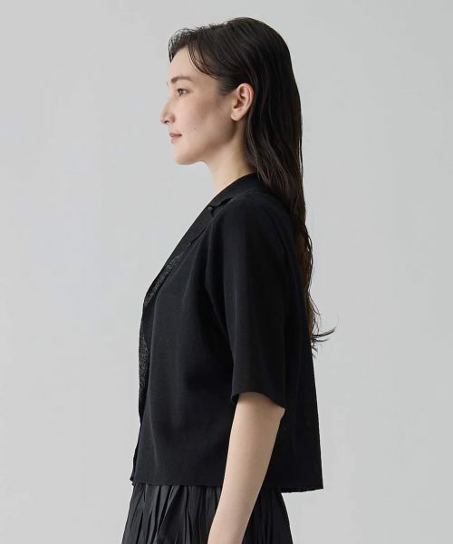 LANVIN COLLECTION / ランバン コレクション テーラードジャケット | ラミーブレンド ドライニットジャケット | 詳細7