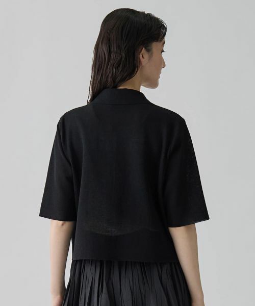 LANVIN COLLECTION / ランバン コレクション テーラードジャケット | ラミーブレンド ドライニットジャケット | 詳細8
