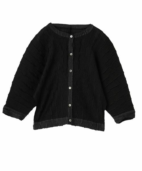 LANVIN COLLECTION / ランバン コレクション テーラードジャケット | 一体裁断ドルマン・ライトジャケット（ブラック）