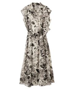 LANVIN COLLECTION / ランバン コレクション ドレス | タックニュアンス・オーガンジーワンピース