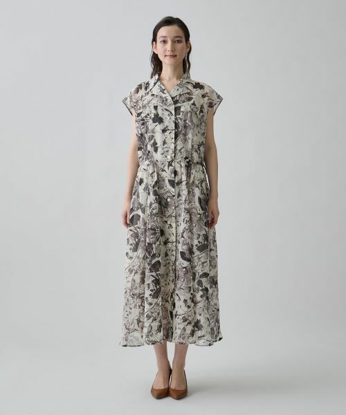 LANVIN COLLECTION / ランバン コレクション ドレス | タックニュアンス・オーガンジーワンピース | 詳細11
