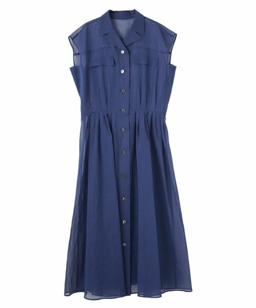LANVIN COLLECTION / ランバン コレクション ドレス | タックニュアンス・オーガンジーワンピース | 詳細17