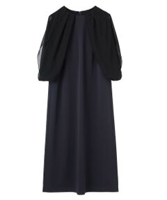 LANVIN COLLECTION / ランバン コレクション ドレス | 変形袖デザイン・アセテートワンピース