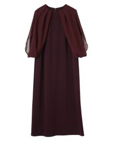 LANVIN COLLECTION / ランバン コレクション ドレス | 変形袖デザイン・アセテートワンピース