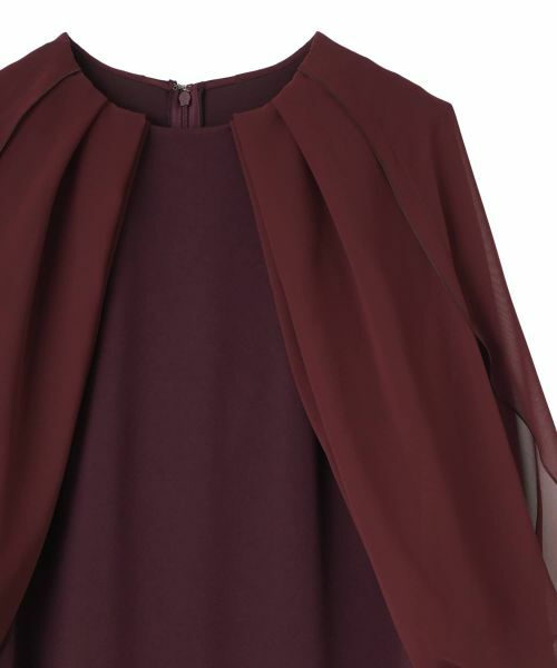 LANVIN COLLECTION / ランバン コレクション ドレス | 変形袖デザイン・アセテートワンピース | 詳細9