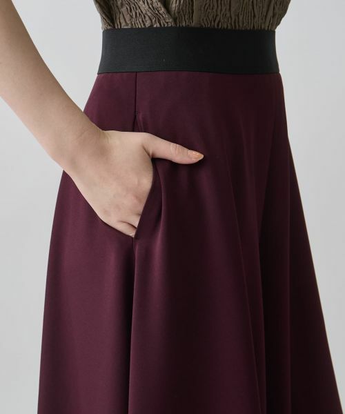LANVIN COLLECTION / ランバン コレクション その他パンツ | グログランヘム・フレアフレキシブルパンツ | 詳細4