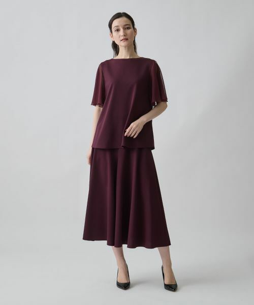 LANVIN COLLECTION / ランバン コレクション その他パンツ | グログランヘム・フレアフレキシブルパンツ | 詳細7