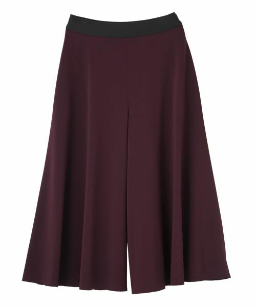 LANVIN COLLECTION / ランバン コレクション その他パンツ | グログランヘム・フレアフレキシブルパンツ(ピンク)