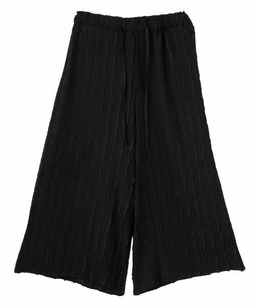 LANVIN COLLECTION / ランバン コレクション その他パンツ | プリーツワイドパンツ（ブラック）