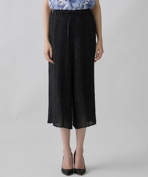LANVIN COLLECTION / ランバン コレクション その他パンツ | プリーツワイドパンツ | 詳細1