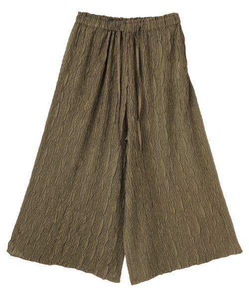 LANVIN COLLECTION / ランバン コレクション その他パンツ | プリーツワイドパンツ（キャメル）