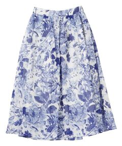 LANVIN COLLECTION / ランバン コレクション ロング・マキシ丈スカート | コットンオーガンジーボリュームスカート