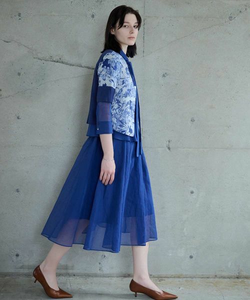 LANVIN COLLECTION / ランバン コレクション ロング・マキシ丈スカート | コットンオーガンジーボリュームスカート | 詳細16