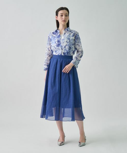LANVIN COLLECTION / ランバン コレクション ロング・マキシ丈スカート | コットンオーガンジーボリュームスカート | 詳細8