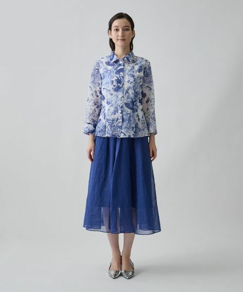 LANVIN COLLECTION / ランバン コレクション ロング・マキシ丈スカート | コットンオーガンジーボリュームスカート | 詳細9
