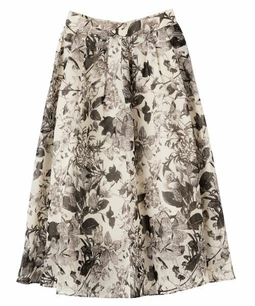 LANVIN COLLECTION / ランバン コレクション ロング・マキシ丈スカート | コットンオーガンジーボリュームスカート(ブラウンその他)
