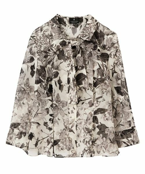 LANVIN COLLECTION / ランバン コレクション シャツ・ブラウス | ボックスタックシェイプ・マルチタイブラウス（ブラウンその他）