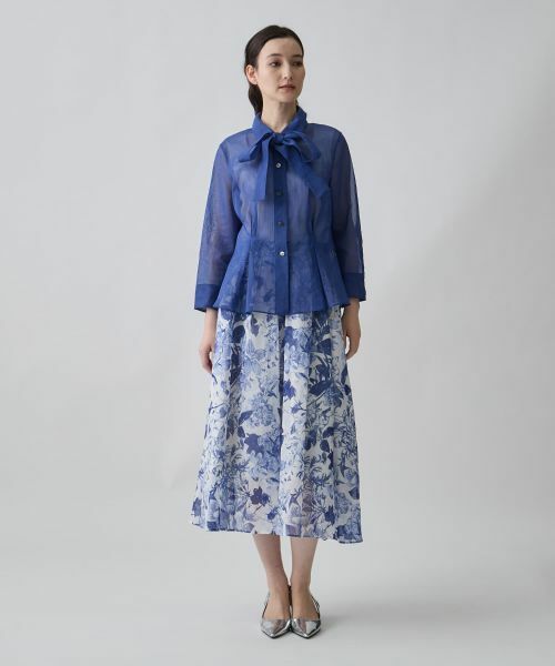 LANVIN COLLECTION / ランバン コレクション シャツ・ブラウス | ボックスタックシェイプ・マルチタイブラウス | 詳細6