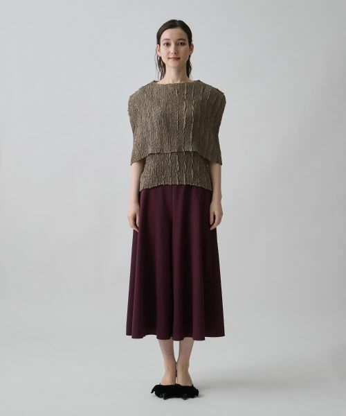 LANVIN COLLECTION / ランバン コレクション シャツ・ブラウス | ケープ付き・刺繍プリーツブラウス | 詳細11
