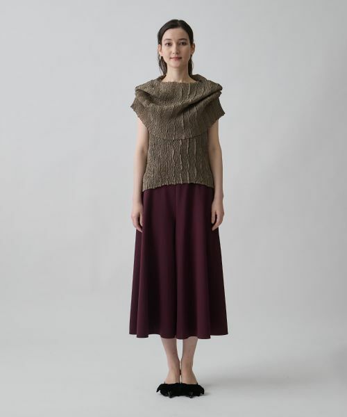 LANVIN COLLECTION / ランバン コレクション シャツ・ブラウス | ケープ付き・刺繍プリーツブラウス | 詳細12