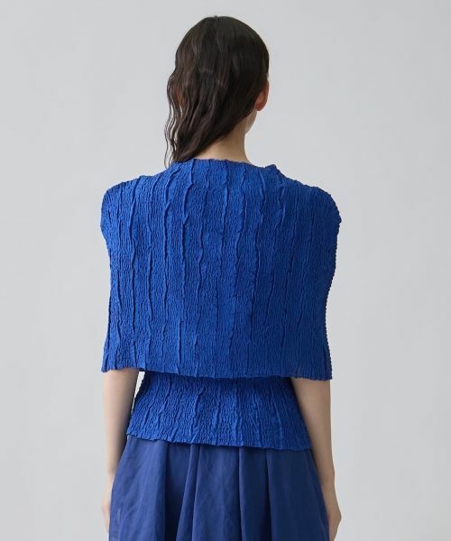 LANVIN COLLECTION / ランバン コレクション シャツ・ブラウス | ケープ付き・刺繍プリーツブラウス | 詳細3