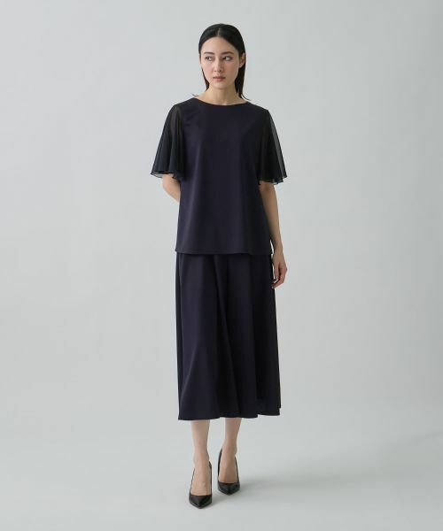 LANVIN COLLECTION / ランバン コレクション カットソー | 変形スリーブ・ハイブリッドカットソー | 詳細10