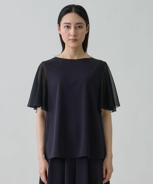 LANVIN COLLECTION / ランバン コレクション カットソー | 変形スリーブ・ハイブリッドカットソー | 詳細6